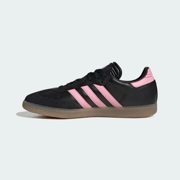 Adidas Men's 9 Samba Lionel Messi Shoes Pink/Black/Gum NEW - Picture 6 of 9